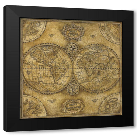 Orbis Torrae Black Modern Wood Framed Art Print with Double Matting by Gorham, Gregory