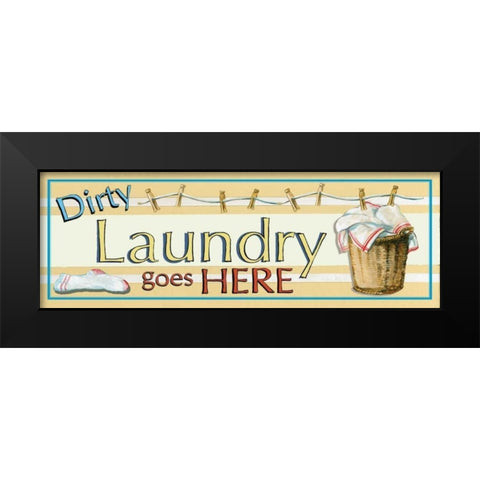 Dirty Laundry Black Modern Wood Framed Art Print by Gorham, Gregory