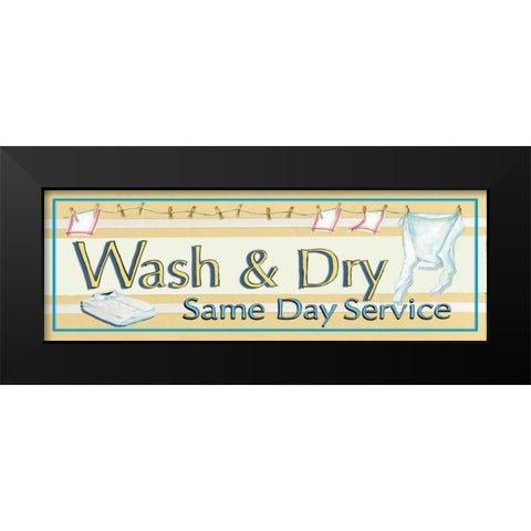 Wash and Dry Black Modern Wood Framed Art Print by Gorham, Gregory