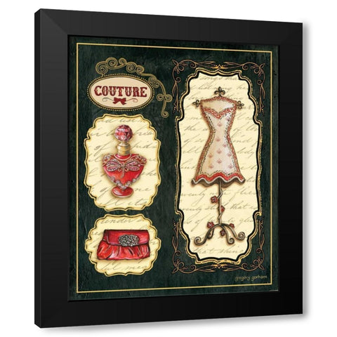 Paris Boutique En Rouge II Black Modern Wood Framed Art Print with Double Matting by Gorham, Gregory