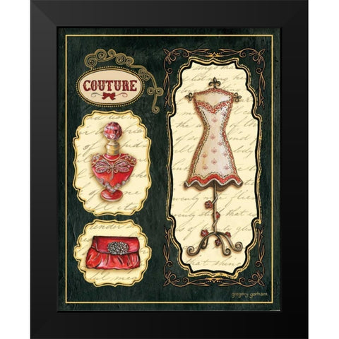 Paris Boutique En Rouge II Black Modern Wood Framed Art Print by Gorham, Gregory