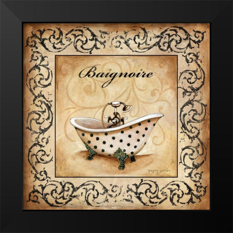 Classic Baignoire Black Modern Wood Framed Art Print by Gorham, Gregory