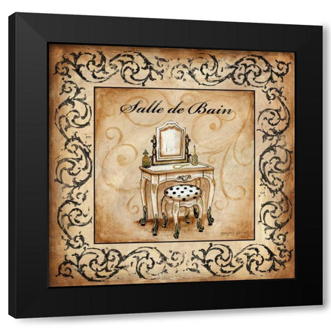 Classic Salle De Bain Black Modern Wood Framed Art Print by Gorham, Gregory