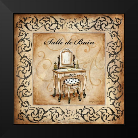 Classic Salle De Bain Black Modern Wood Framed Art Print by Gorham, Gregory