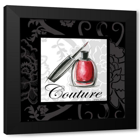 Makeup Bag IV Black Modern Wood Framed Art Print by Gorham, Gregory