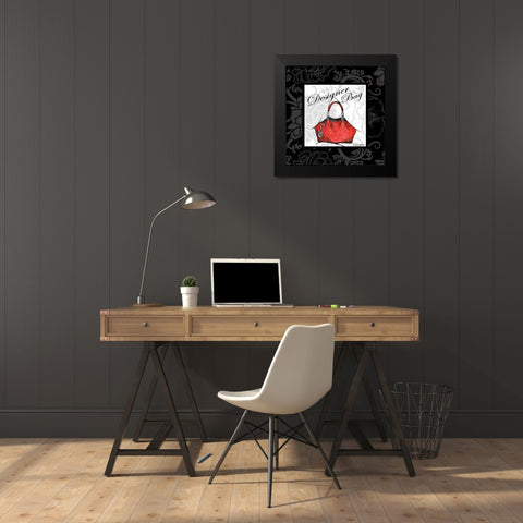Designer Bag Black Modern Wood Framed Art Print by Gorham, Gregory