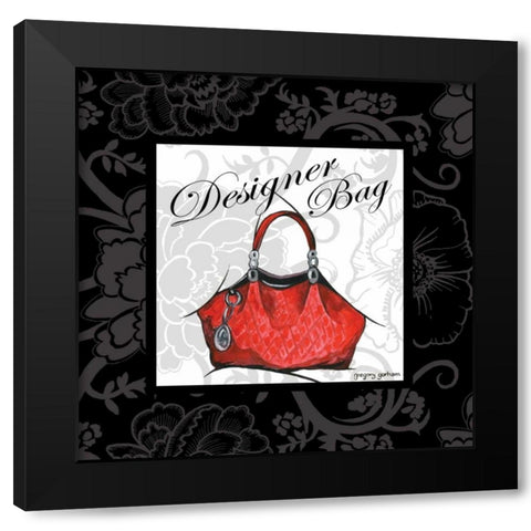 Designer Bag Black Modern Wood Framed Art Print with Double Matting by Gorham, Gregory