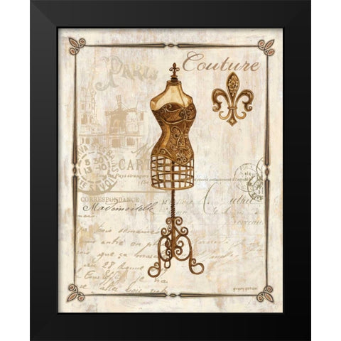 Paris Dress Form Black Modern Wood Framed Art Print by Gorham, Gregory