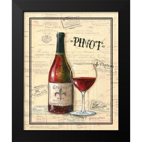 Chateau Fleur de Lis Black Modern Wood Framed Art Print by Gorham, Gregory