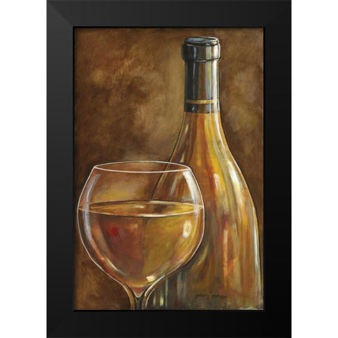 White Wine Black Modern Wood Framed Art Print by Gorham, Gregory