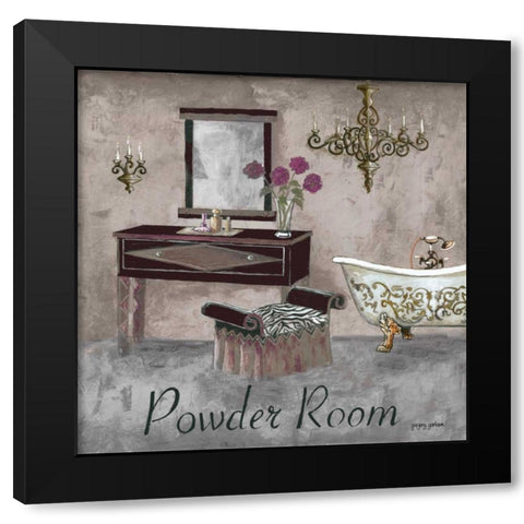 Powder Room Black Modern Wood Framed Art Print by Gorham, Gregory