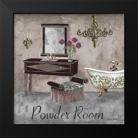 Powder Room Black Modern Wood Framed Art Print by Gorham, Gregory