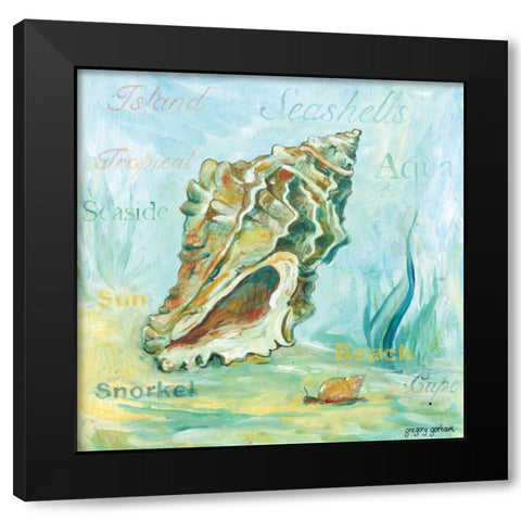 Marine Life Motif VI Black Modern Wood Framed Art Print by Gorham, Gregory