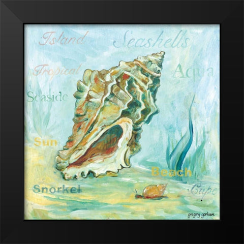 Marine Life Motif VI Black Modern Wood Framed Art Print by Gorham, Gregory