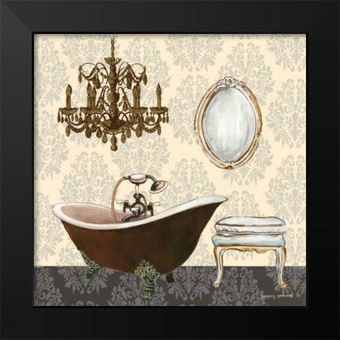 French Bath Motif II Black Modern Wood Framed Art Print by Gorham, Gregory