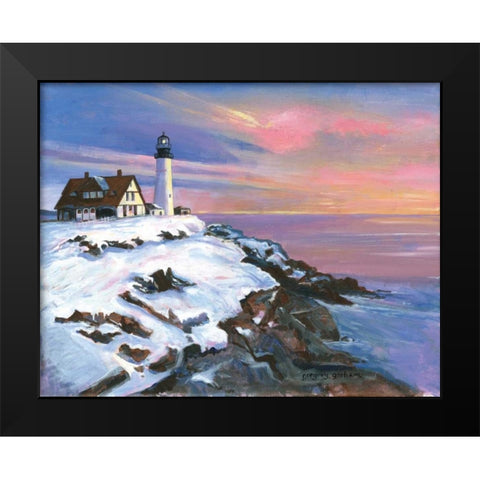 Winters Light Black Modern Wood Framed Art Print by Gorham, Gregory
