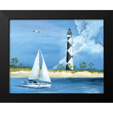 Cape Lookout Black Modern Wood Framed Art Print by Gorham, Gregory