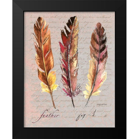 Feathers Fig 1 Black Modern Wood Framed Art Print by Gorham, Gregory