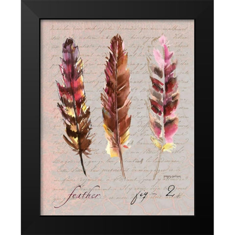 Feathers Fig 2 Black Modern Wood Framed Art Print by Gorham, Gregory