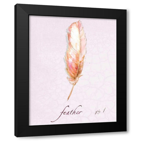 Feather Dance Black Modern Wood Framed Art Print by Gorham, Gregory