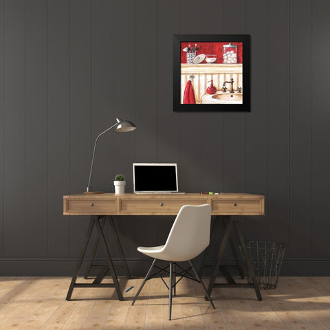 Red Bath II Black Modern Wood Framed Art Print by Gorham, Gregory