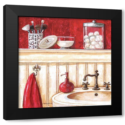 Red Bath II Black Modern Wood Framed Art Print by Gorham, Gregory