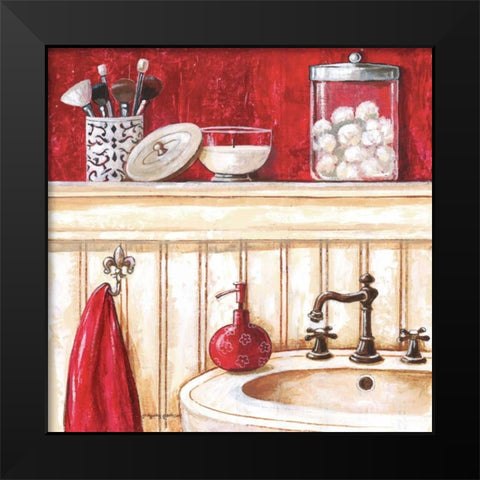 Red Bath II Black Modern Wood Framed Art Print by Gorham, Gregory