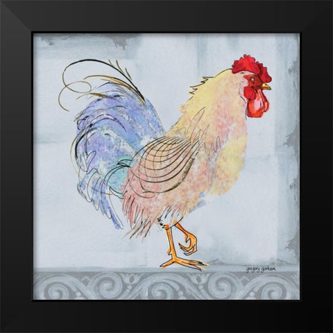 Good Morning Rooster I Black Modern Wood Framed Art Print by Gorham, Gregory