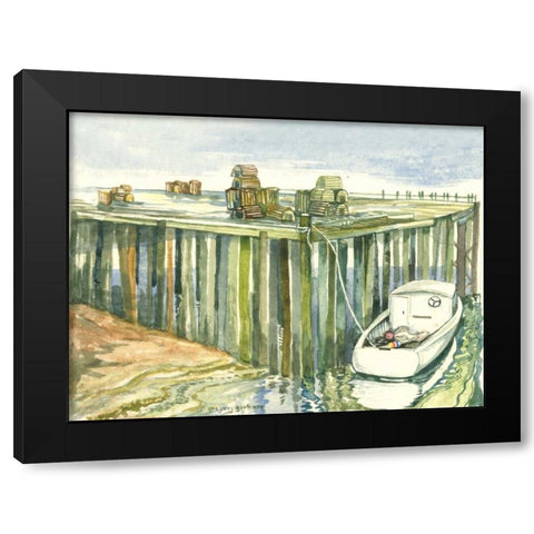 Low Tide Black Modern Wood Framed Art Print with Double Matting by Gorham, Gregory