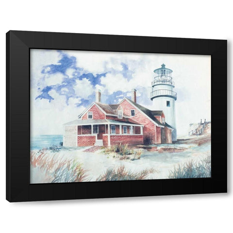Cape Cod Light House Black Modern Wood Framed Art Print with Double Matting by Gorham, Gregory