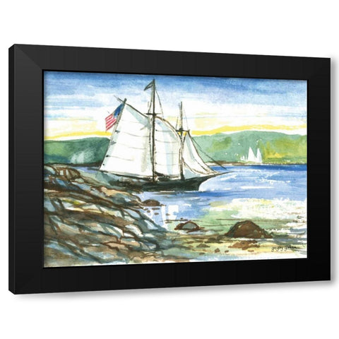 Edge of the Sea Black Modern Wood Framed Art Print by Gorham, Gregory