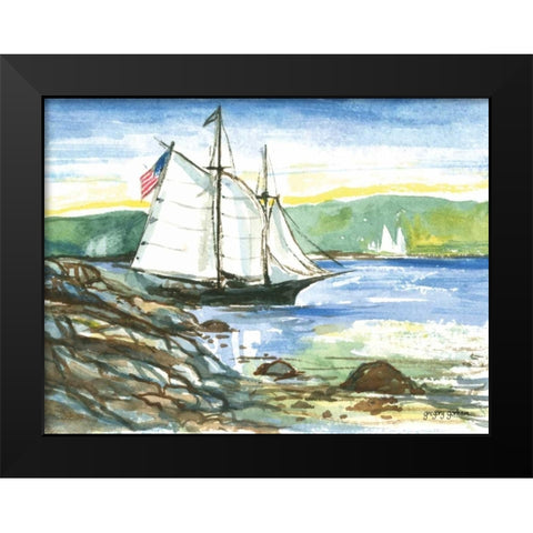 Edge of the Sea Black Modern Wood Framed Art Print by Gorham, Gregory