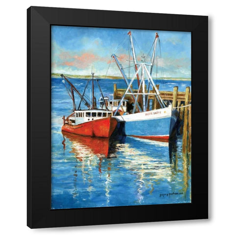 Blue Skies Black Modern Wood Framed Art Print with Double Matting by Gorham, Gregory
