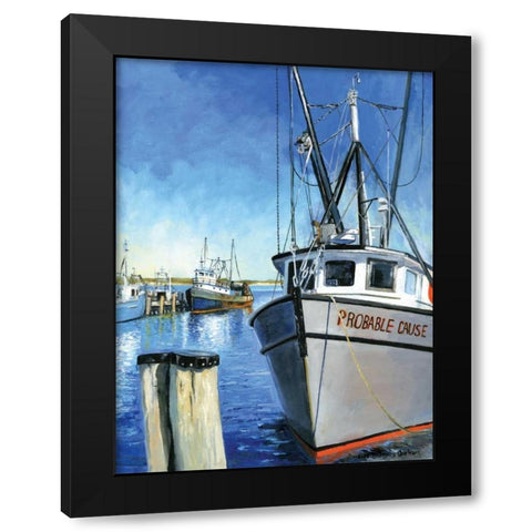 Probably Cause Black Modern Wood Framed Art Print by Gorham, Gregory