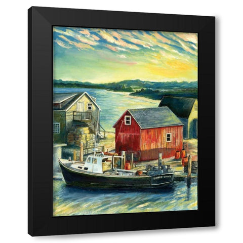 Summer Dawn Black Modern Wood Framed Art Print with Double Matting by Gorham, Gregory