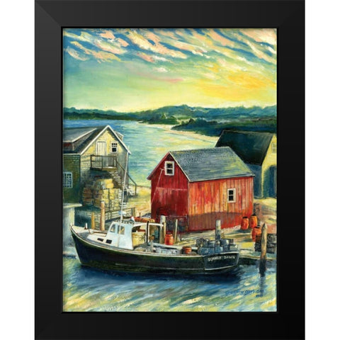 Summer Dawn Black Modern Wood Framed Art Print by Gorham, Gregory