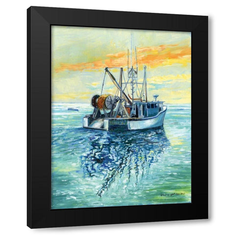 Sun Rise Black Modern Wood Framed Art Print with Double Matting by Gorham, Gregory