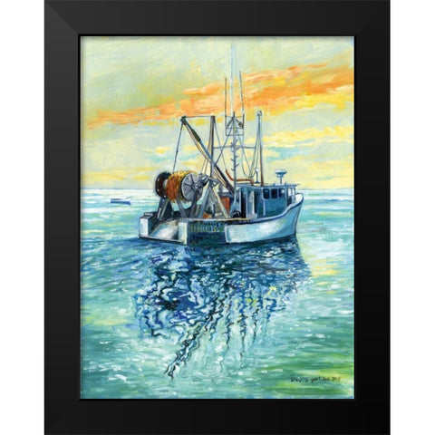 Sun Rise Black Modern Wood Framed Art Print by Gorham, Gregory