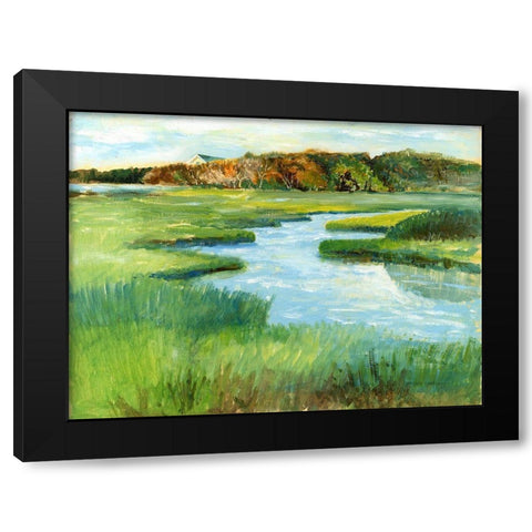 Cape Cod Salt Marsh Black Modern Wood Framed Art Print by Gorham, Gregory