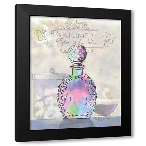 French Perfume Motif II Black Modern Wood Framed Art Print by Gorham, Gregory