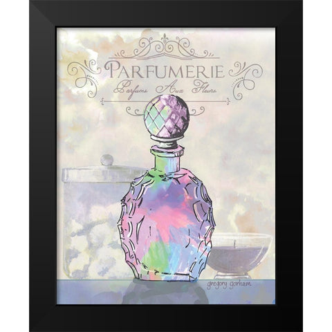 French Perfume Motif II Black Modern Wood Framed Art Print by Gorham, Gregory