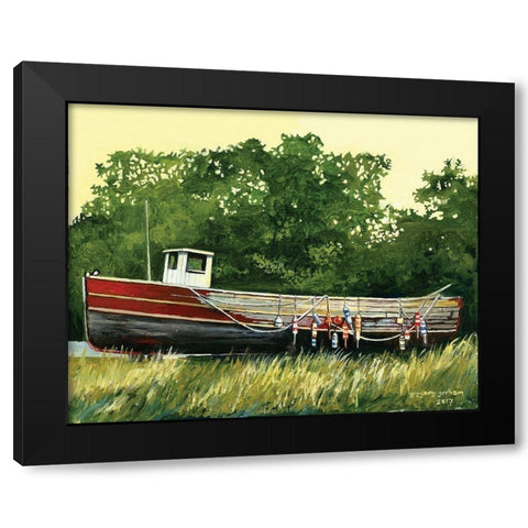Waiting Repairs Black Modern Wood Framed Art Print with Double Matting by Gorham, Gregory