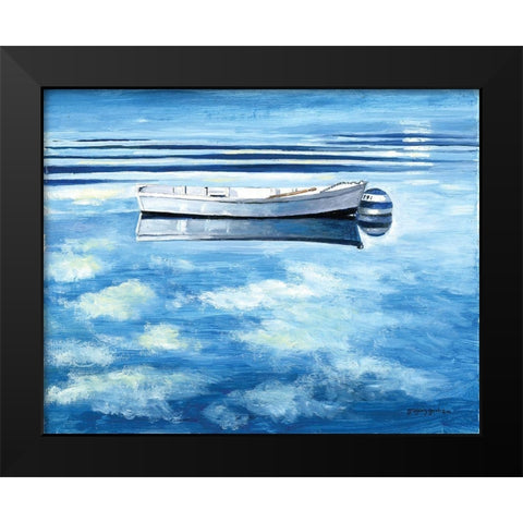 Skiff Black Modern Wood Framed Art Print by Gorham, Gregory