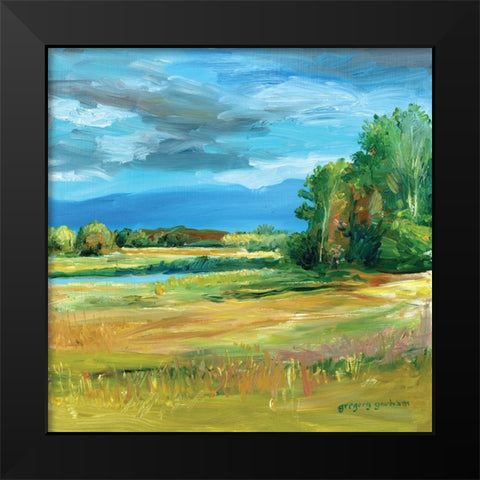 Along The Kootenai Black Modern Wood Framed Art Print by Gorham, Gregory