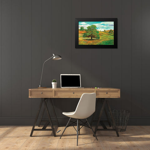 Wild Poppy Landscape I Black Modern Wood Framed Art Print by Gorham, Gregory