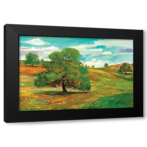 Wild Poppy Landscape I Black Modern Wood Framed Art Print by Gorham, Gregory