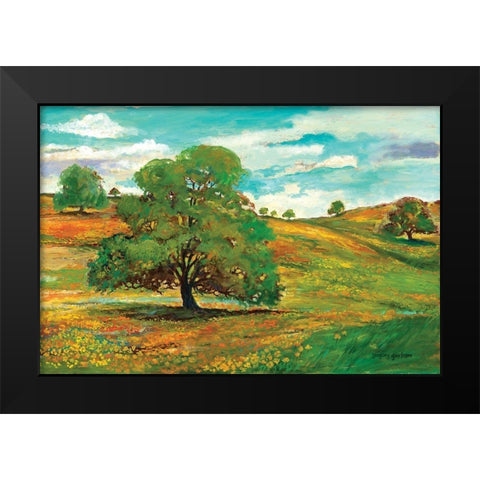 Wild Poppy Landscape I Black Modern Wood Framed Art Print by Gorham, Gregory