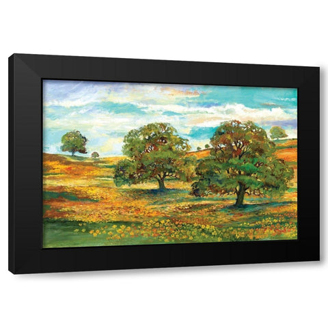 Wild Poppy Landscape II Black Modern Wood Framed Art Print with Double Matting by Gorham, Gregory