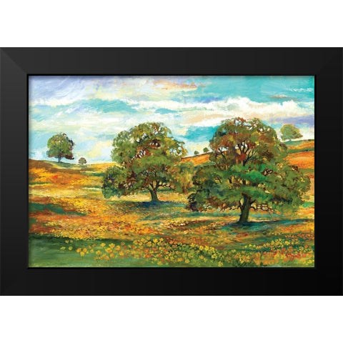 Wild Poppy Landscape II Black Modern Wood Framed Art Print by Gorham, Gregory