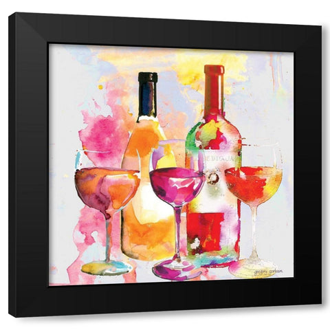 Nouveau Wines I Black Modern Wood Framed Art Print by Gorham, Gregory